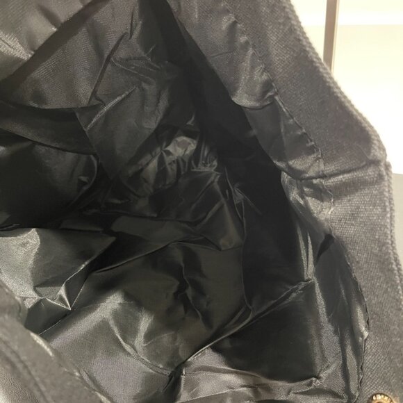 Unbranded Canvas Tote Chanel Inspired Black/White (JB1348) - Picture 5 of 5
